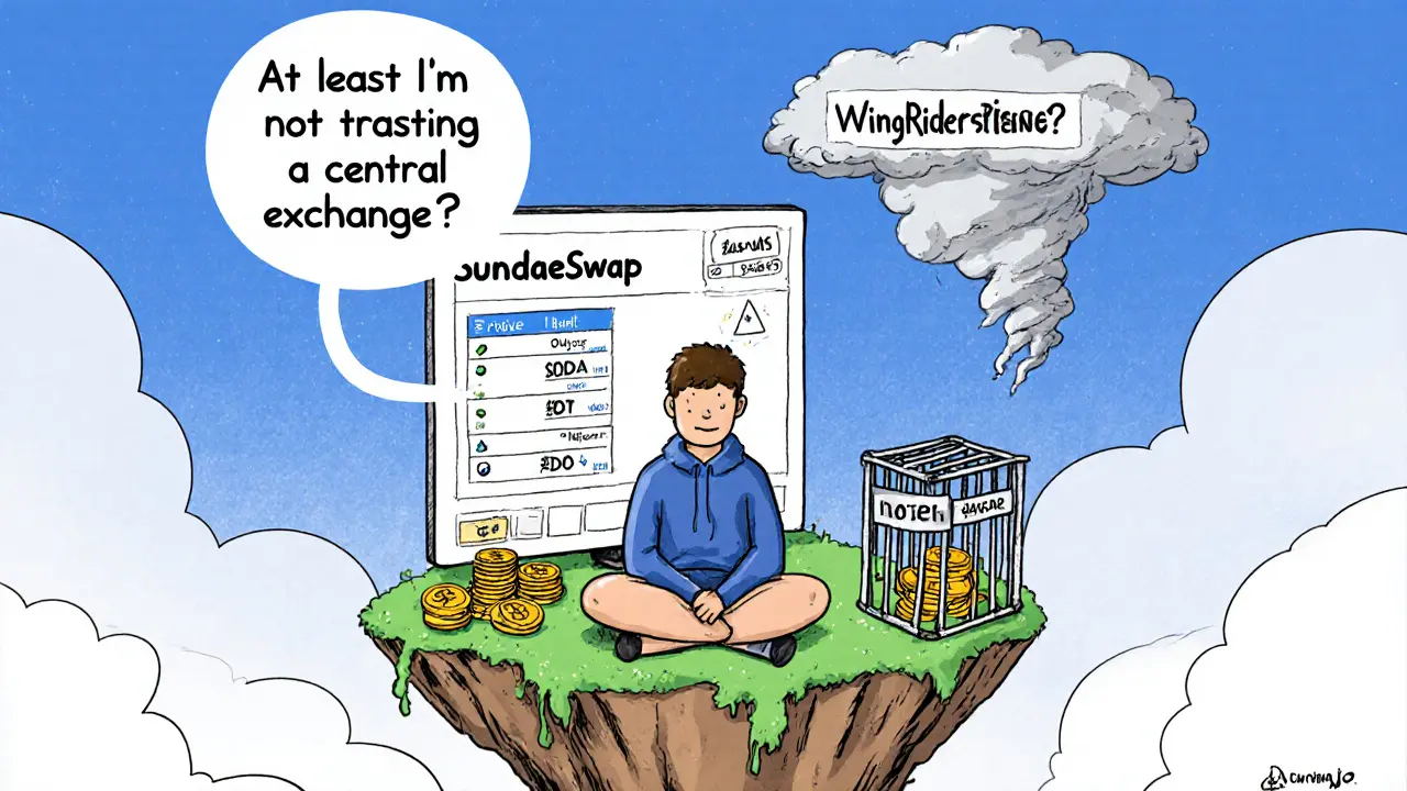 Cardano holder trading peacefully while advanced tools are locked away