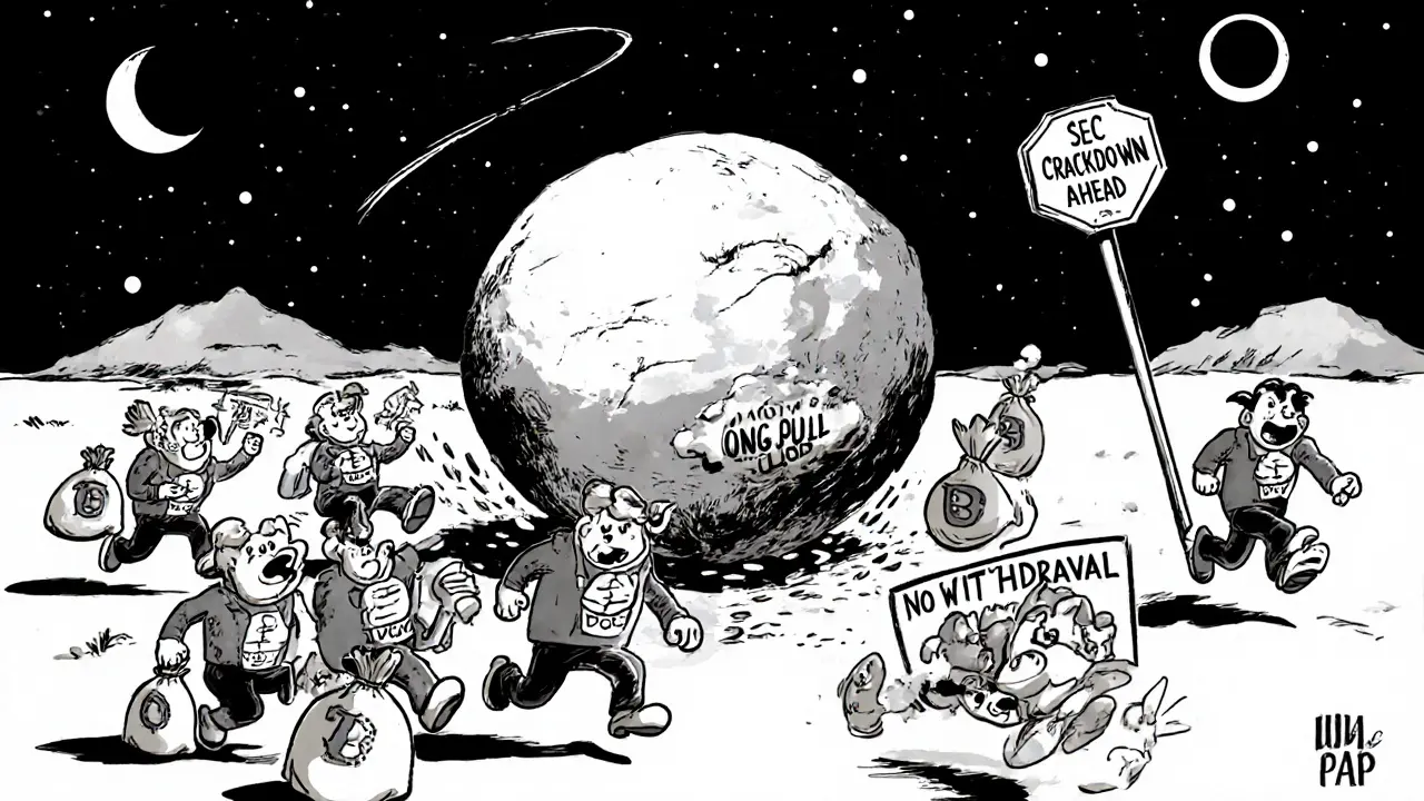 Investors fleeing rolling &#039;Rug Pull&#039; boulder as SEC warning looms