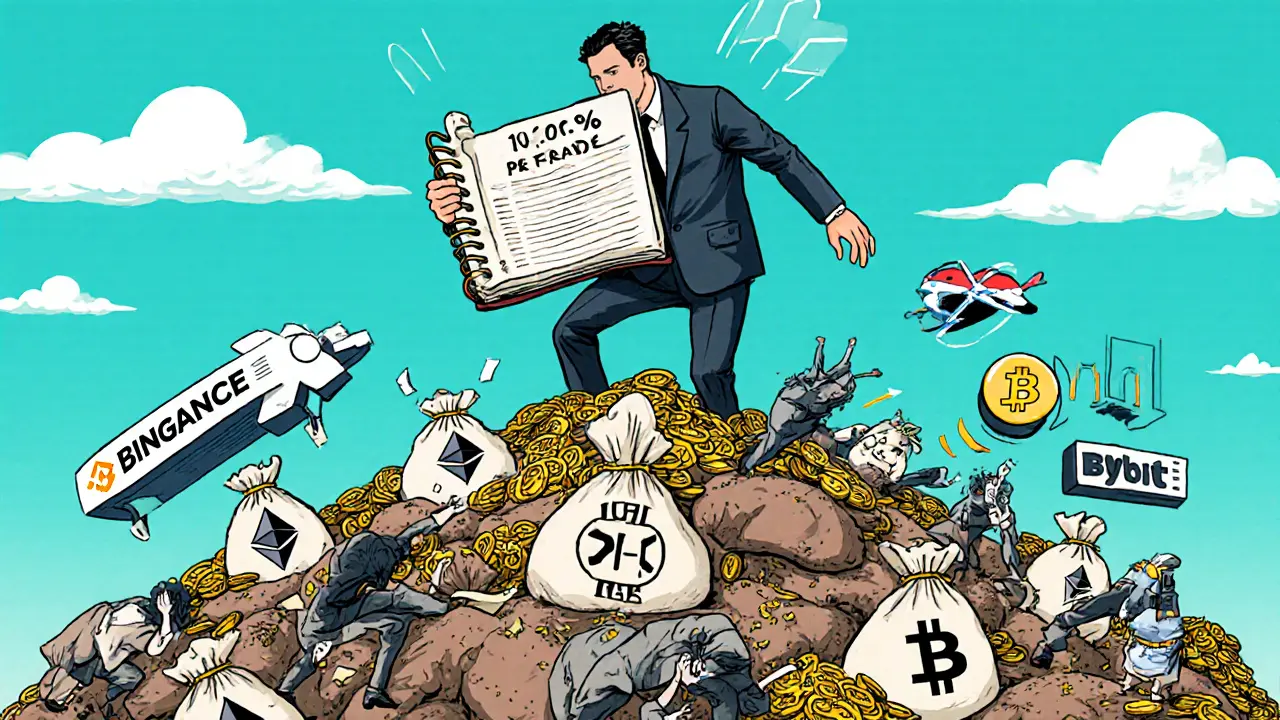 Government official collects crypto taxes while traders flee to offshore markets.