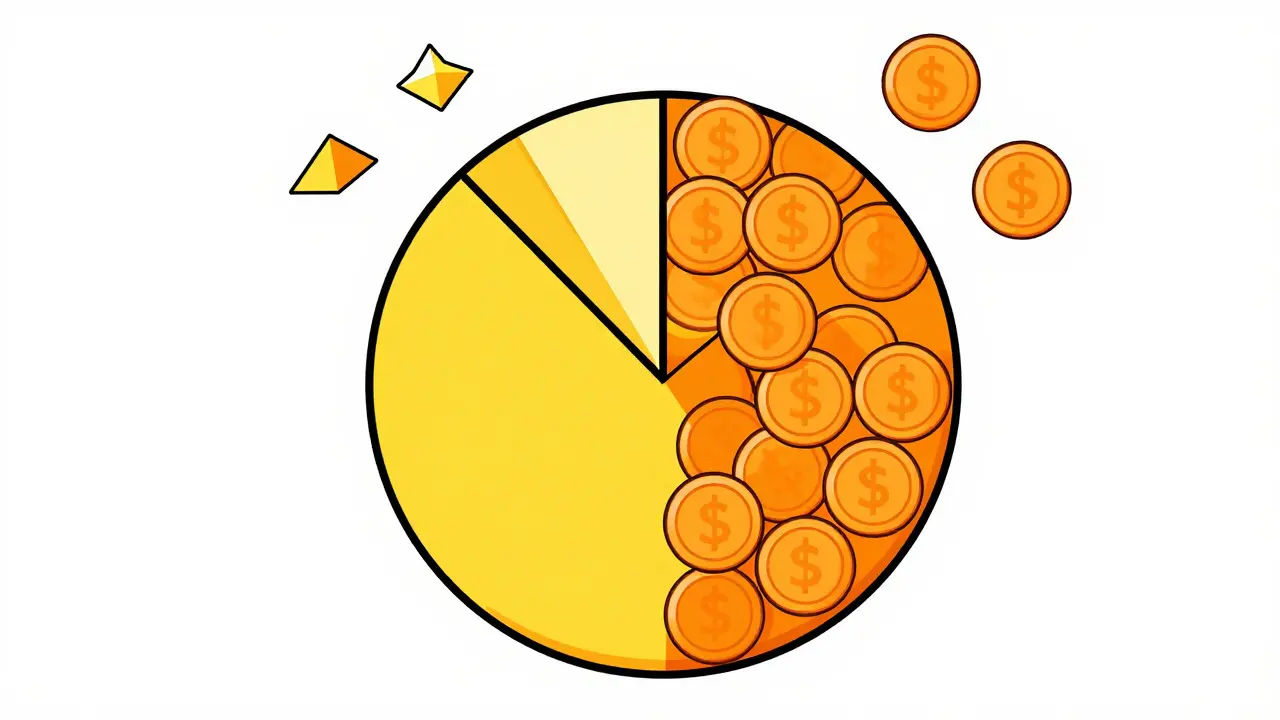 Graphic illustration of token supply and circulation