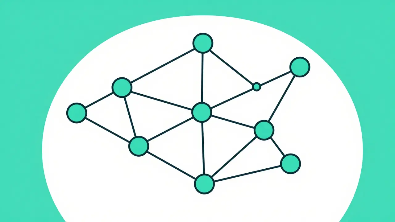 Abstract DAG network nodes connected in a secure web