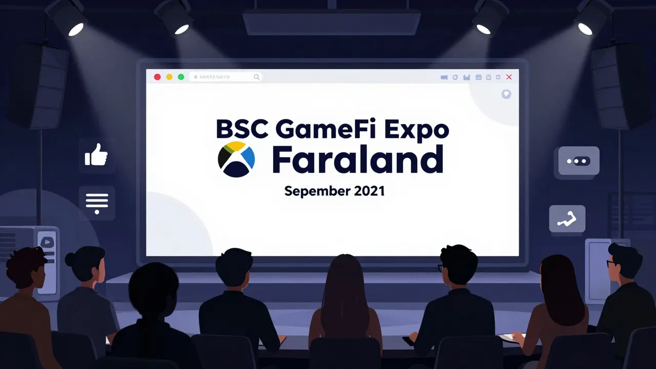 Retro-style broadcast scene showing users engaging with a live crypto game stream