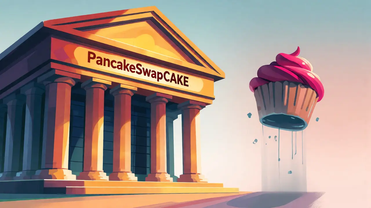 Contrast between a stable major exchange and a fragile micro-cap token