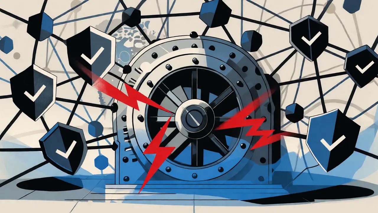 Digital vault protected by geometric AML shields and security nodes